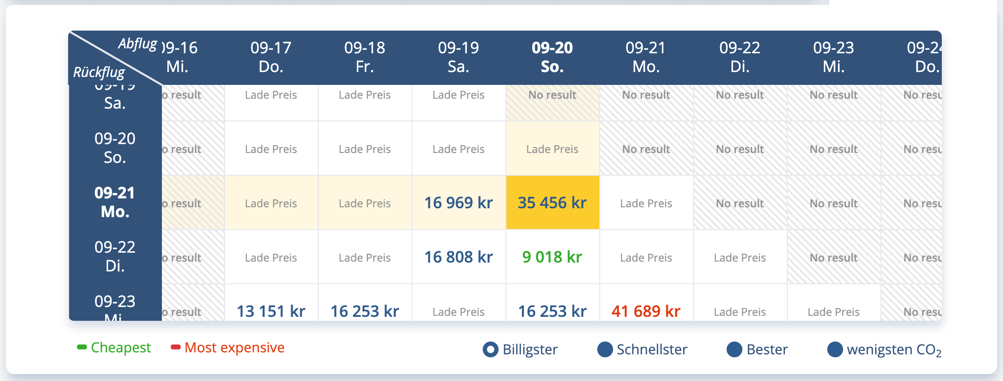 Preiskalender (Suche)